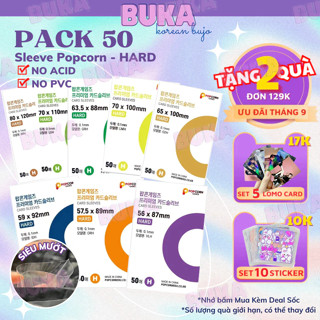 Sleeve Popcorn Buka sleeves bọc card siêu dày đựng card thần tượng thẻ bài bảo vệ card idol Kpop