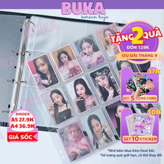Binder Sổ còng A4 4 còng Buka bìa sổ còng nhựa collect book đựng ảnh album cá nhân sưu tầm kpop (có bán kèm sheet )