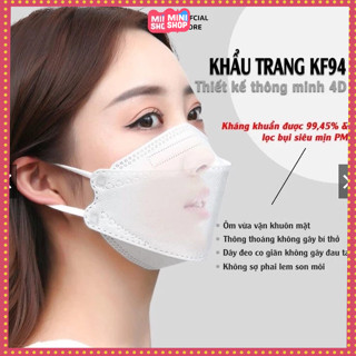 [SET 50 CÁI] Khẩu trang KF94 HUY HOÀNG/BÔNG SEN VÀNG 4 lớp kháng khuẩn, kiểu dáng 4D Hàn Quốc hàng chính hãng
