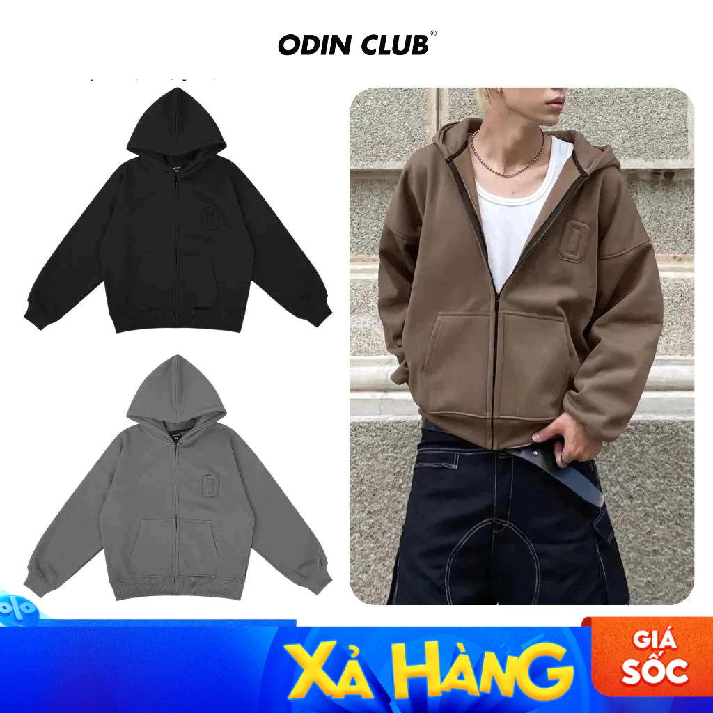 Áo khoác Hoodie Jacket O Symbol Odin Club, Áo khoác nỉ bông chính phẩm, Local Brand ODIN CLUB