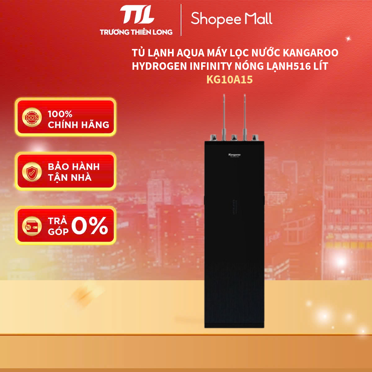 KG10A15 / KG10A17 - Máy lọc nước Kangaroo Hydrogen Infinity nóng lạnh [TOÀN QUỐC]