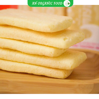 Bánh gạo sữa không chiên, không chứa chất béo , giòn tan thơm ngon, món ăn vặt gói 240gr, AN Organic Food