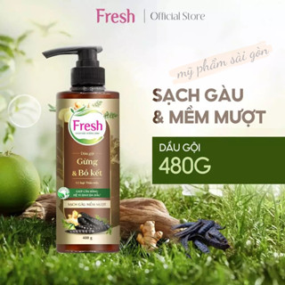 Dầu gội Fresh thảo mộc 480g Dầu gội Bưởi ,Bồ kết giúp tóc chắc khỏe sạch gàu mềm mượt giảm gãy rụng 