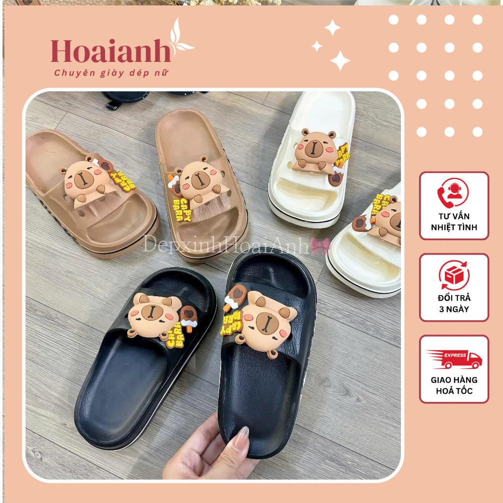 Dép lên cho bé trai/bé gái đế 2cm đi êm và siêu nhẹ phối Sticker nổi - Mã 2930