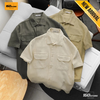  Áo Sơ Mi Nam ICON DENIM Tay Ngắn Double Pocket Form Relax SMID0302 