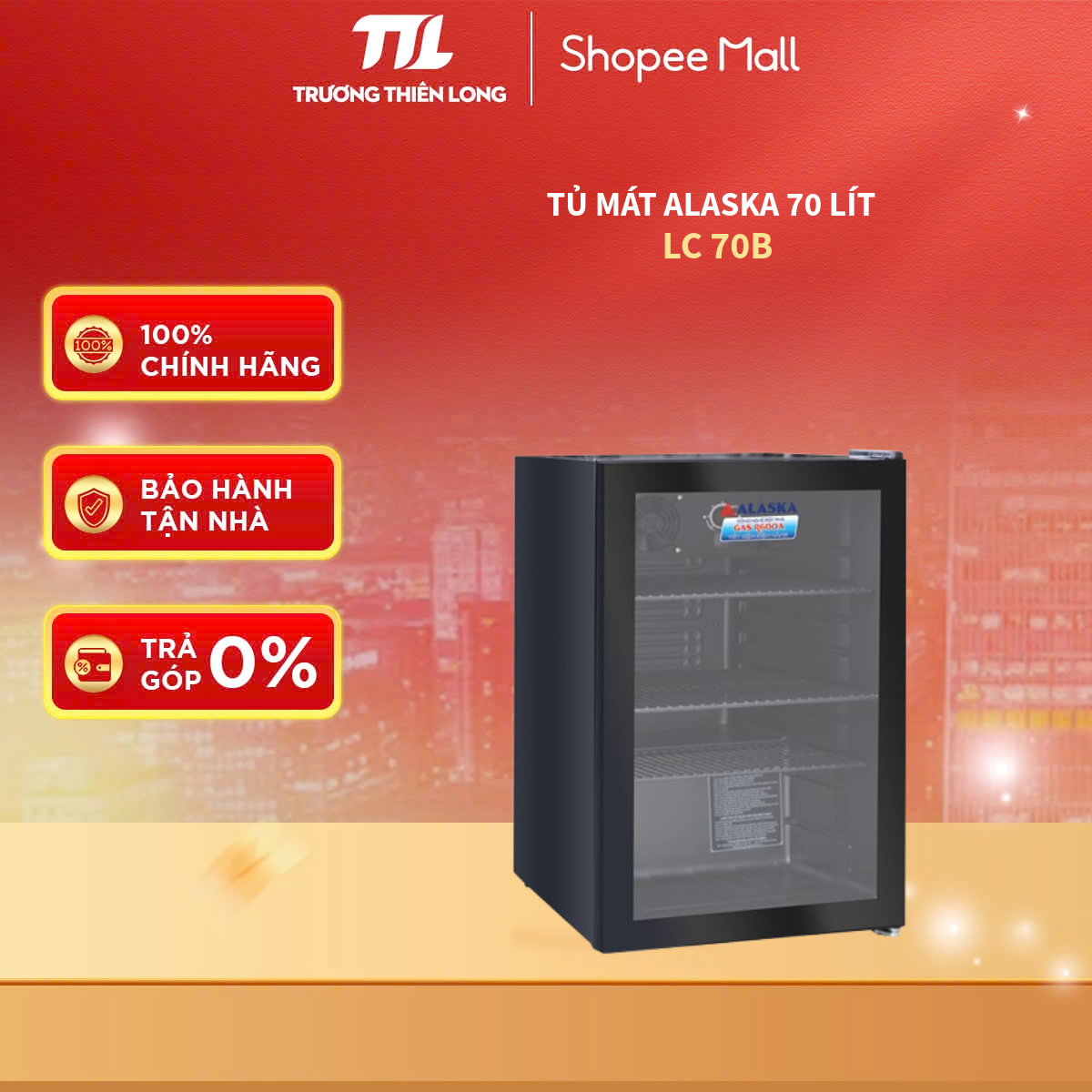 LC 70B - Tủ Mát Alaska 70 Lít LC-70B [TOÀN QUỐC]