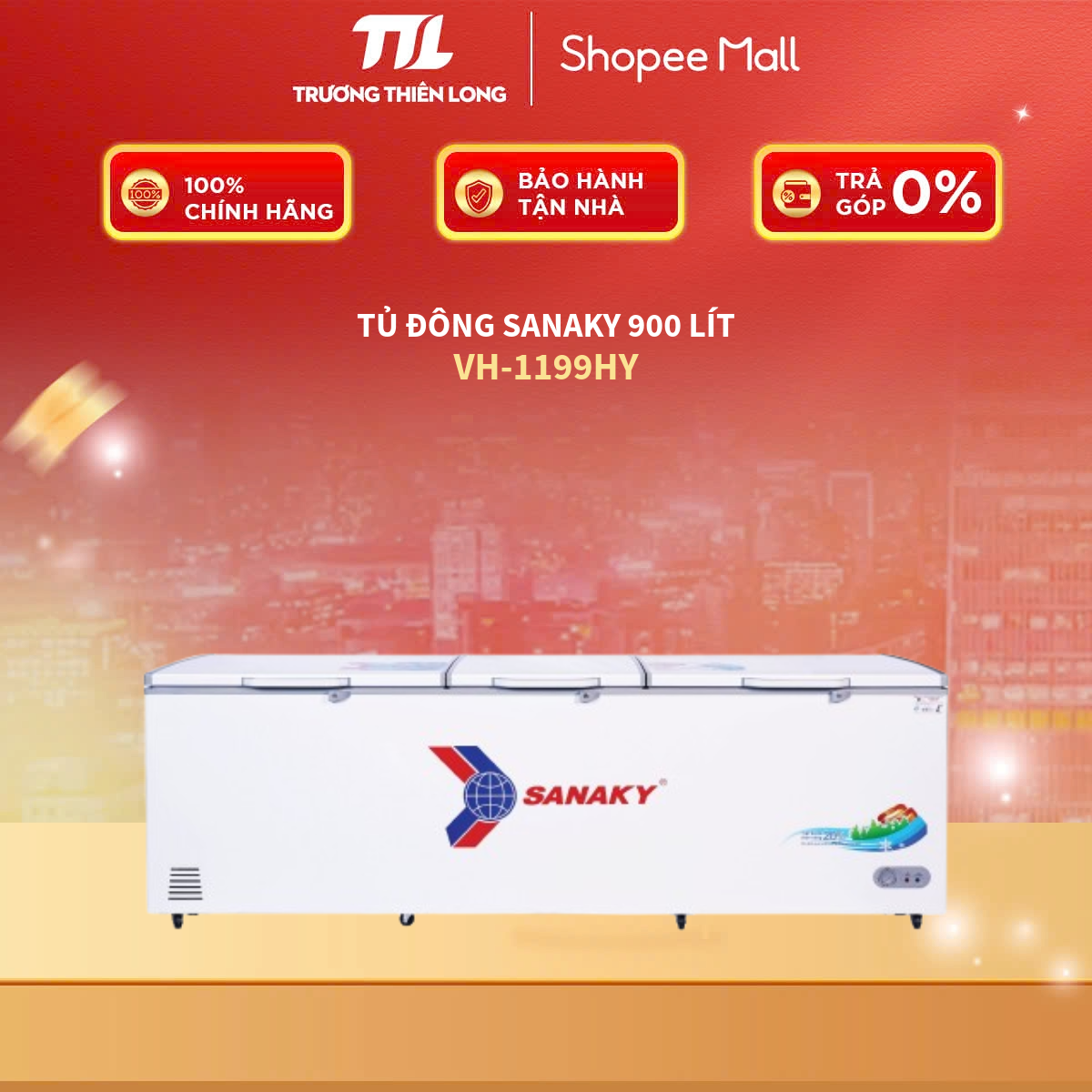 VH-1199HY - Tủ Đông Sanaky 900 Lít 1199HY [FREESHIP HCM]