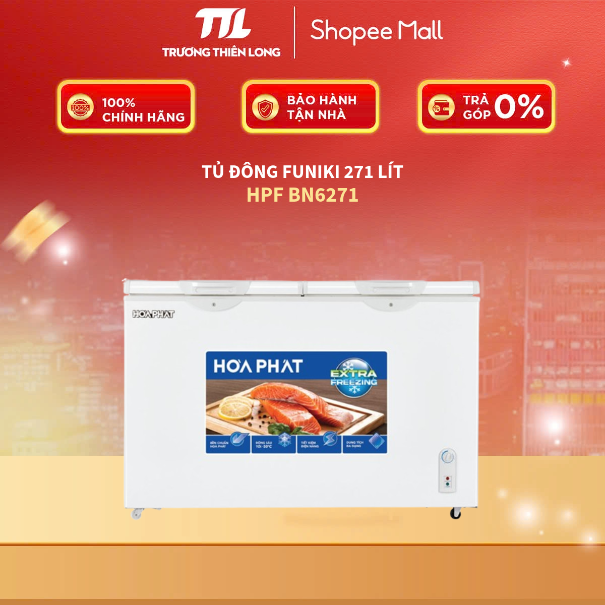 HPF BN6271 - Tủ Đông Funiki 271 Lít HPF BN6271 [FREESHIP HCM]