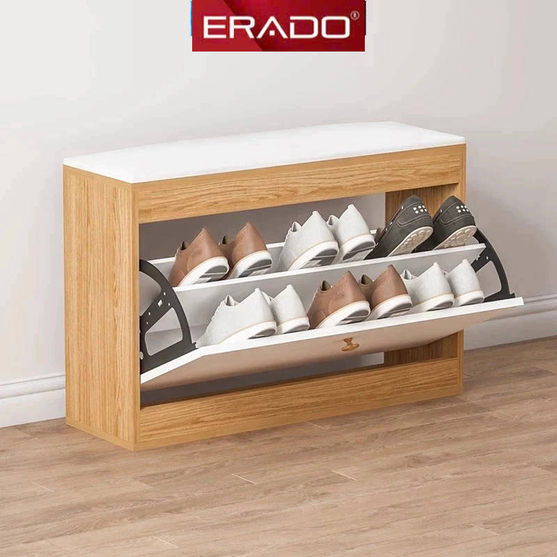 Tủ giày mini hiện đại có đệm ngồi đi giày dép tiện lợi , thương hiệu ERADO - E133