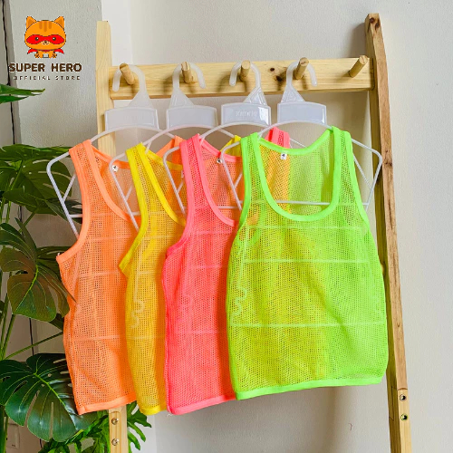combo 4 áo ba lỗ lưới thoáng mát , chất mềm size từ 10-24kg