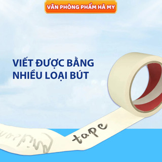 1 Cây Băng Keo Giấy 1.2cm 2,4cm và 4.8cm Dùng Ghi Chú, Độ bám dính cao