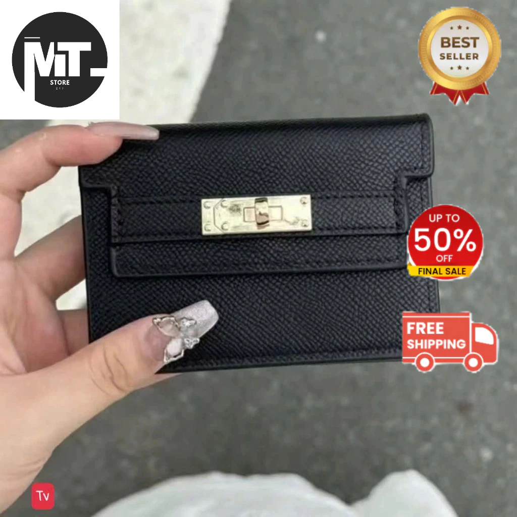 ví da mini, ví nữ, ví da nữ, ví mini khóa xoay nhiều ngăn siêu xinh TV