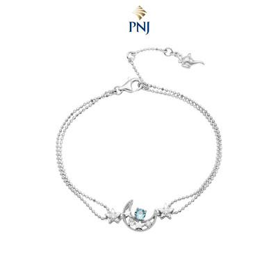 Lắc tay Bạc đính đá Disney|PNJ Jasmine ZTXMW000016
