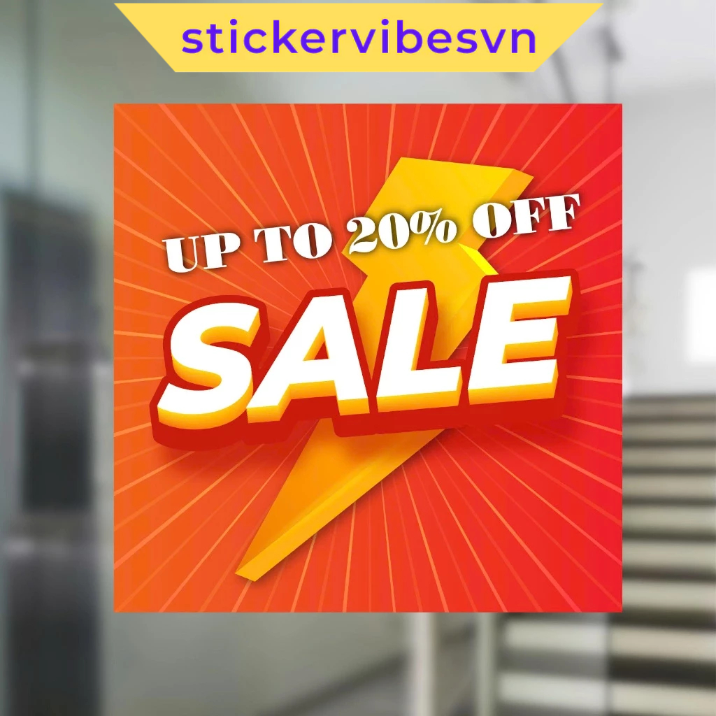 Decal Poster Sale, SaleOff, Big Sale, Flash sale Dán Kính, Decor Trang Trí Cửa Hàng SL(13)