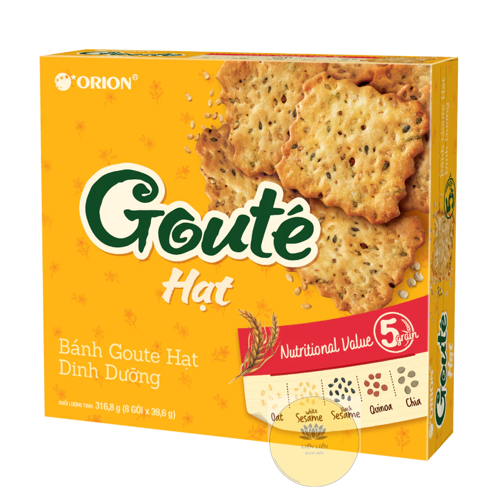 (COMBO 2 HỘP) Bánh GOUTE Mè và Hạt - 316.8g&396g