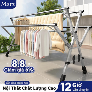 Mars Sào phơi đồ inox Giá phơi quần áo Gấp gọn Cây treo quần áo Giá treo đồ Cao cấp Cây phơi đồ