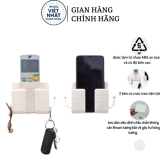  Kệ Dán Tường Để Điện Thoại Điều Khiển Remote Có Móc Treo Việt Nhật  5689  - Việt Nhật Plastic HN 