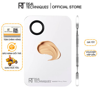Bộ dụng cụ bảng trộn nền kèm thanh trét nền RT REAL TECHNIQUES Makeup Mixing Palette RTB003