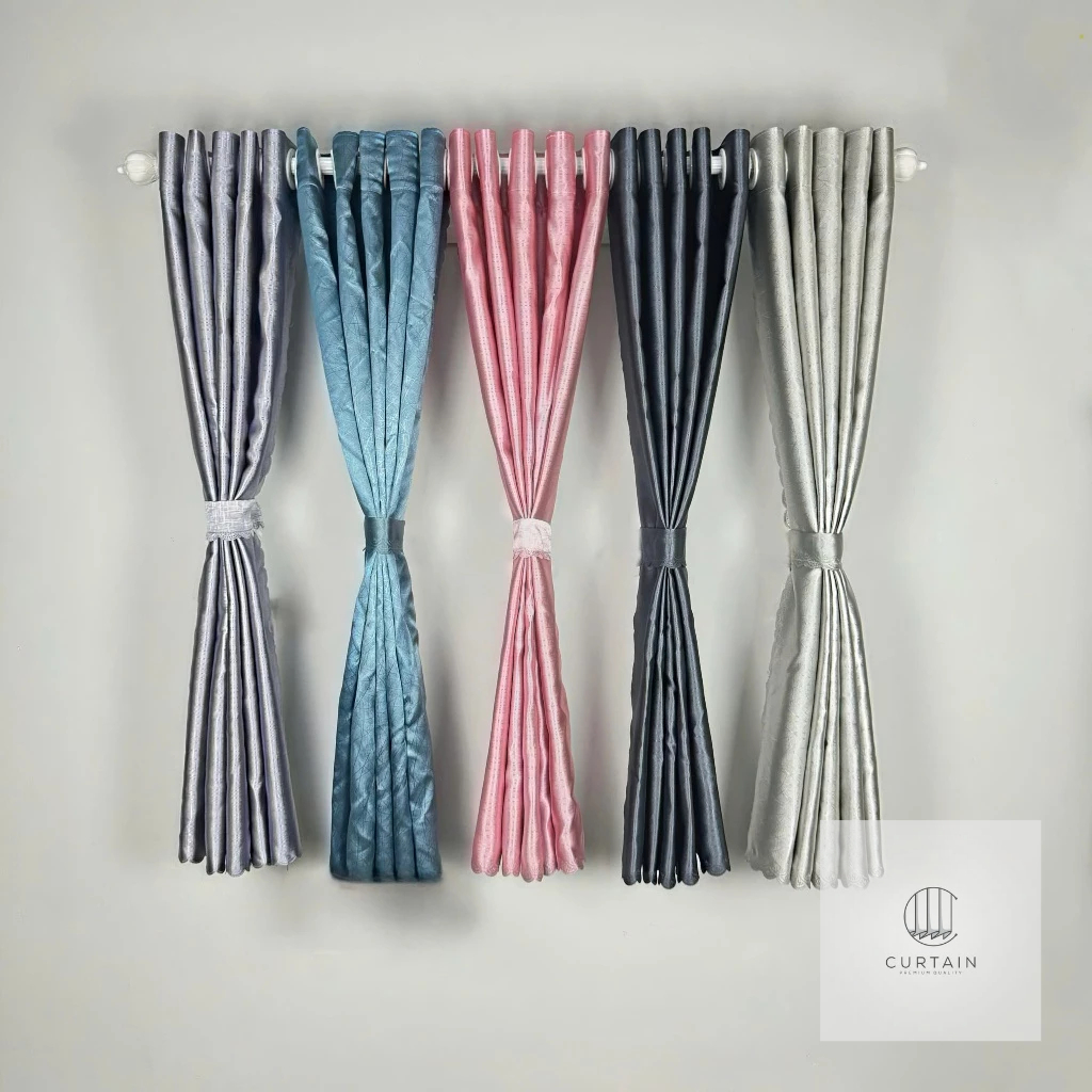 Rèm đục lỗ ore vải gấm dày chống nắng cản sáng 95% sang trọng (5 màu)