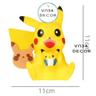 [COMBO 2] Pikachu TO trang trí bánh sinh nhật, pokemon trang trí bánh kem