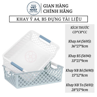  Khay Nhựa Chữ Nhật Rổ Nhựa Việt Nhật Đa Năng Đựng Tài Liệu Đồ Dùng Văn Phòng 