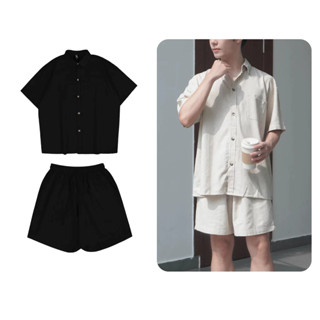 Set bộ đũi Pure Jack Lane, Set quần áo unisex chất liệu vải đũi, Local Brand Jack Lane