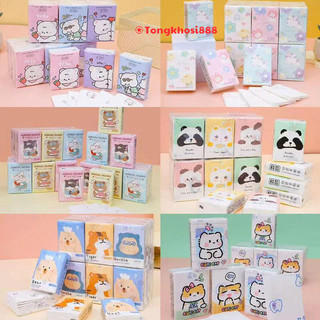  PVN69188 Set 9 gói khăn giấy khô đa năng mini bỏ túi họa tiết hoạt hình dễ thương siêu cute tongkhosi888 