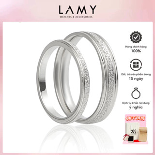 Nhẫn cặp đôi LAMY Milgrain Silver Ring 8003 & 8004
