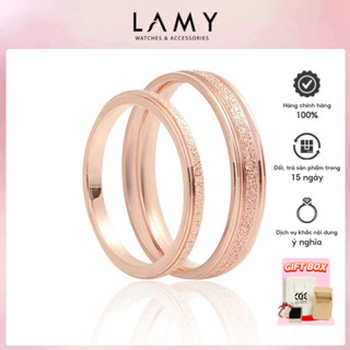 Nhẫn cặp đôi LAMY Milgrain Rose Gold Ring 8003 & 8004