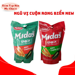  SỈ 1 THÙNG 80 gói ngũ vị rong biển cuộn 50g 2 màu Midass thơm ngon giòn rụm Snack Hằng Đại Snack Midas 