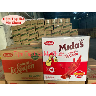   Giá sỉ  100 gói chân gà cay Tứ Xuyên MIDASS loại 68g đồ ăn vặt cay Chân gà Midass - Hằng Đại 