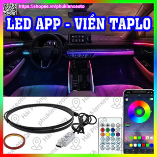  Đèn LED Chỉ Viền Trang Trí Nội Thất Ô Tô Acrylic RGB 5V Cổng USB Kèm Điều Khiển 