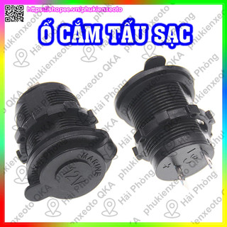  Ổ cắm nguồn đuôi cái đầu tẩu ô tô xe máy 