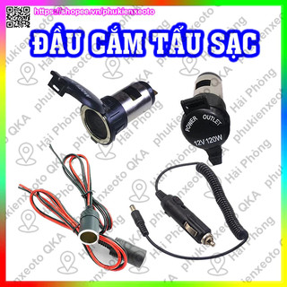  Ổ Cắm Đầu Tẩu Sạc 12V Đuôi Cái Trên Ô Tô Xe Máy 