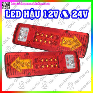  Đèn hậu xe tải 19 bóng 3 chế độ xi nhan phanh lùi 12v 24v 
