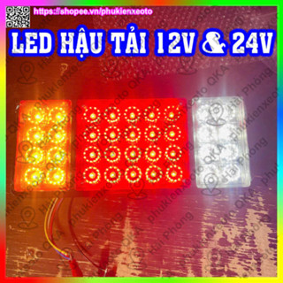  Đèn hậu xe tải 12v 24v 3 chế độ phanh xi nhan đèn lùi 