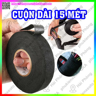  Băng keo vải chịu nhiệt băng dính vải quấn dây điện 9mm 19mm 32mm phụ kiện sửa chữa xe máy ô tô 