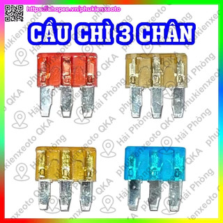 Cầu chì 3 chân Micro3 5A, 7.5A, 10A, 15A cho Ford, GM, Toyota, Honda, Huyndai, Kia