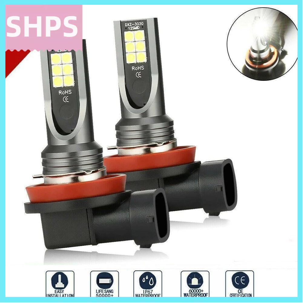 【SHPS】BỘ 2 ĐÈN PHA LED H11 SIÊU SÁNG 6000K ÁNH SÁNG TRẮNG - THAY THẾ TRỰC TIẾP - CHỐNG NƯỚC HOÀN HẢO