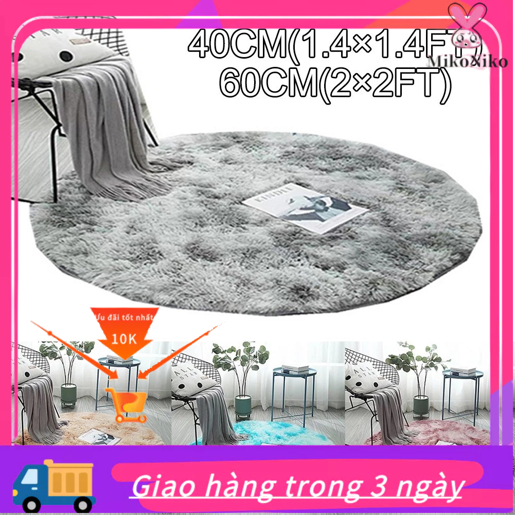 [UGPE] Circle Round Shaggy Rug Living Room Bedroom Carpet Floor  Mat Anti-Skid