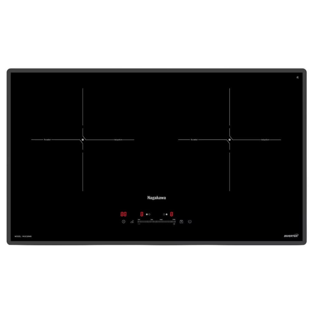 Miễn phí công lắp đặt - Bếp đôi điện từ Nagakawa UltraSlim NK2C26MB - Made in Malaysia - Bảo hành 5 