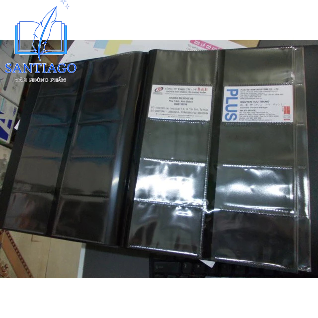 Sổ name card A4 Plus 400/ 200 card bìa nhựa Simple Card Holder Handy ( 400 túi đựng)