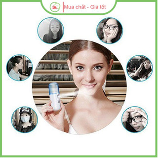 Máy Phun Sương Cầm Tay Xịt Khoáng MINI NANO có đèn Led hàng chất lượng kèm sạc USB