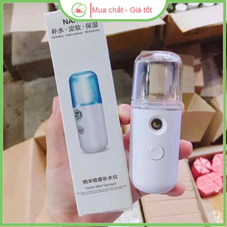 Máy Phun Sương Cầm Tay Xịt Khoáng MINI NANO có đèn Led hàng chất lượng kèm sạc USB