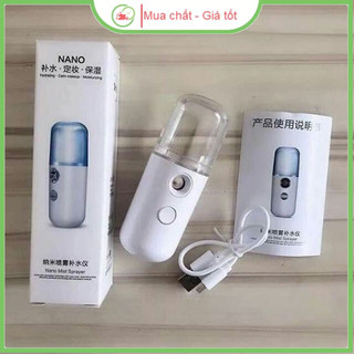Máy Phun Sương Cầm Tay Xịt Khoáng MINI NANO có đèn Led hàng chất lượng kèm sạc USB
