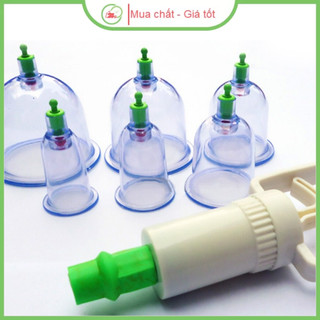 Bộ Giác Hơi Hút Chân Không 12 Cốc Không Dùng Lửa An Toàn Cho Gia Đình