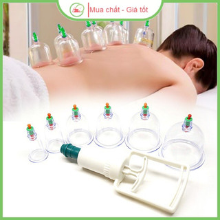 Bộ Giác Hơi Hút Chân Không 12 Cốc Không Dùng Lửa An Toàn Cho Gia Đình
