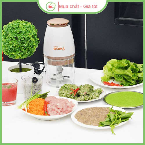 Máy xay thịt, xay sinh tố, xay hoa quả đa năng 2 lưỡi kép mẫu mới ( màu Nâu )
