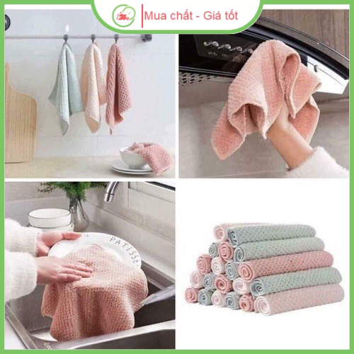 Combo 5 Khăn Lau Bát Đĩa Đa Năng Thấm Hút