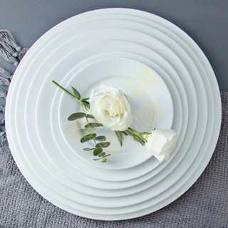 -Combo 5, combo 10 - Dĩa Trắng Sứ Cạn Các Size 6",7",8",9",10",12